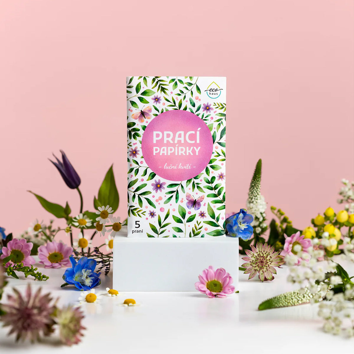 Pracie papieriky 5 kusov lúčne kvety