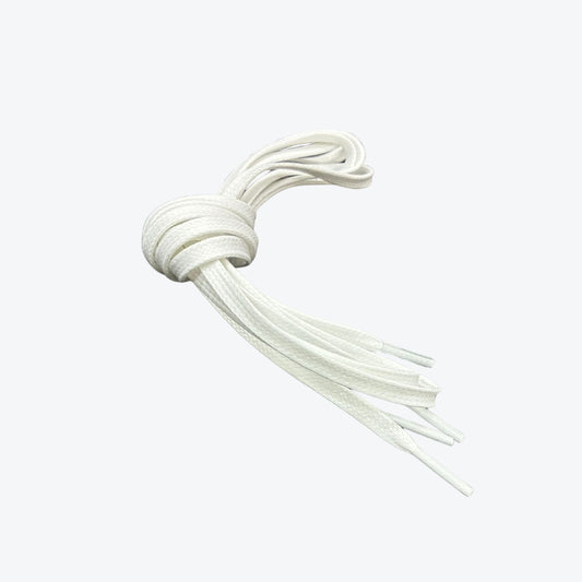 Waxed shoelaces white