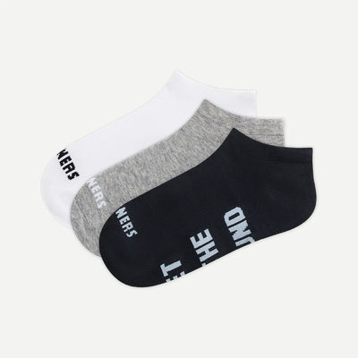 Ponožky Low Cut White/Grey/Black (trojpack)