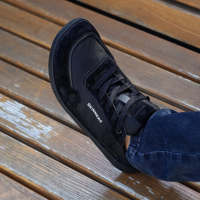 Textile Shoelaces Black Wide