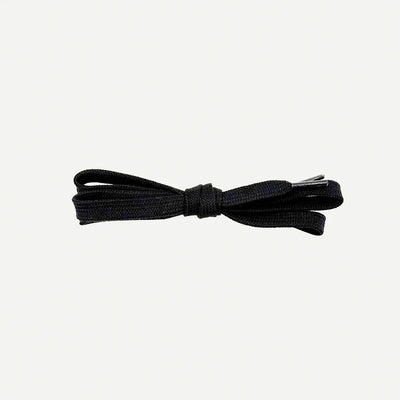 Textile Shoelaces Black Wide